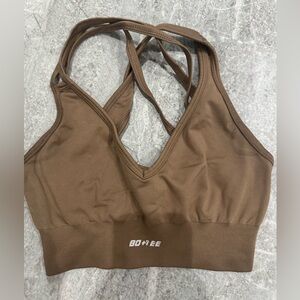 Bo + Tee Brown Sports Bra
